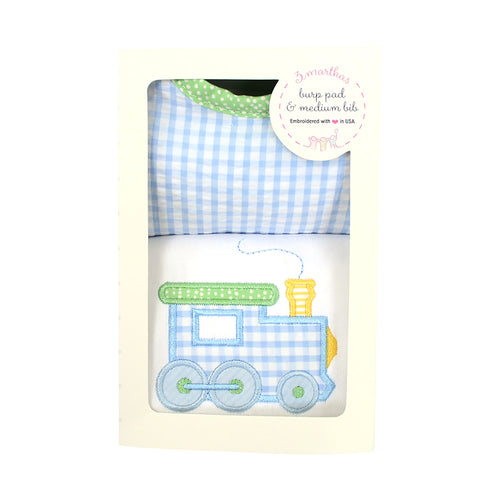 Train bib/burp set