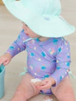 Purple Garden 1 piece rash guard