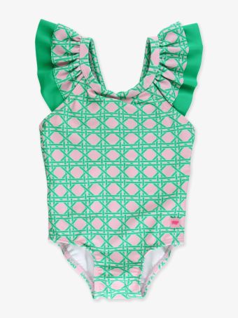 Pink Coastal Cane Bow Back Swim