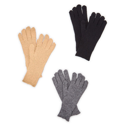 Soft Knit Glove With Touch Screen Access