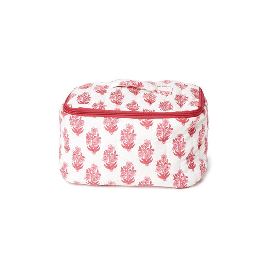 quilted cosmetic bag set