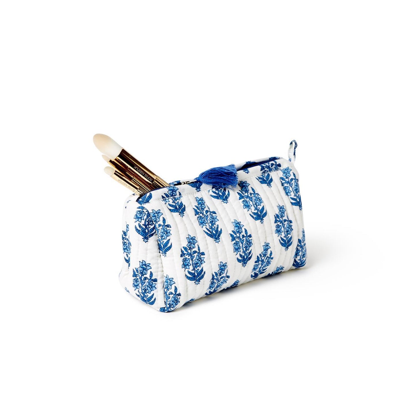 quilted cosmetic bag set