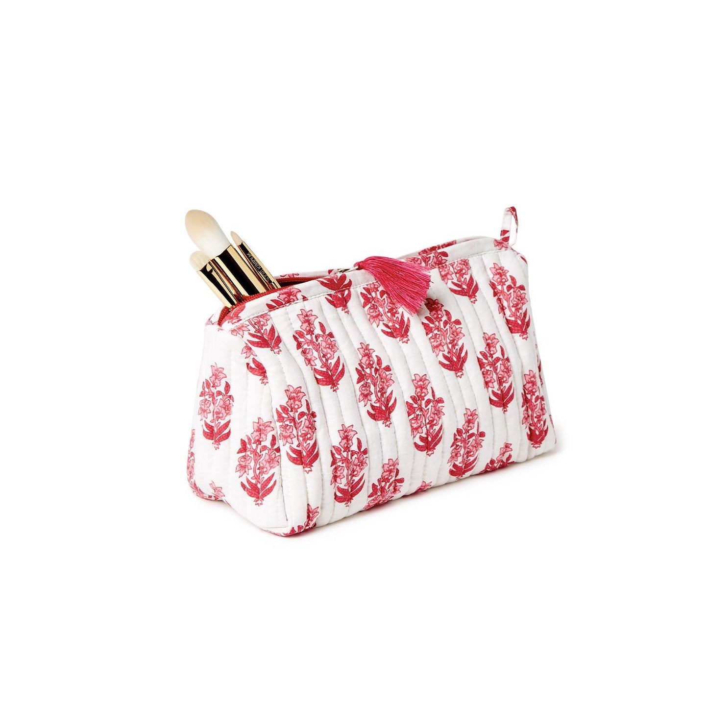 quilted cosmetic bag set