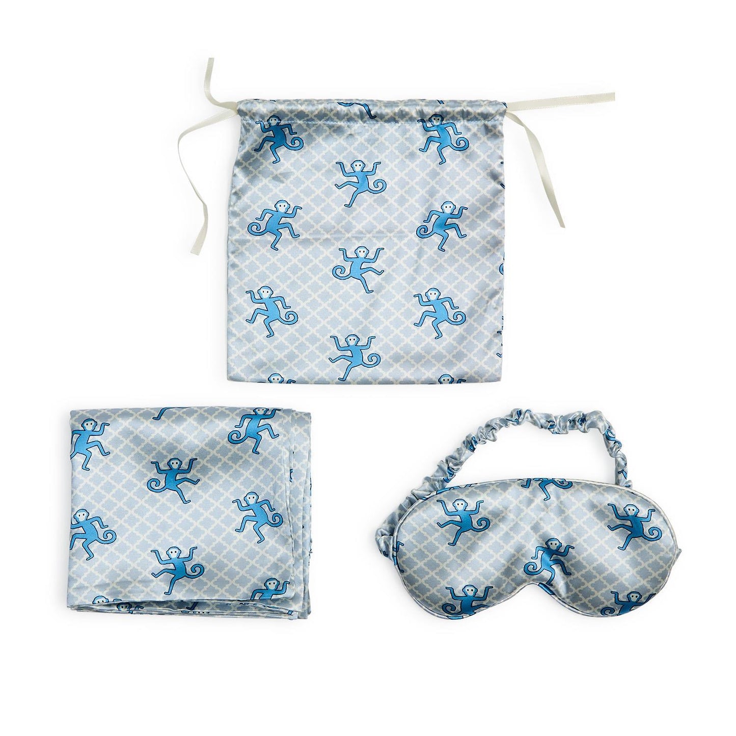 Monkey Pillowcase & Eye Mask Set