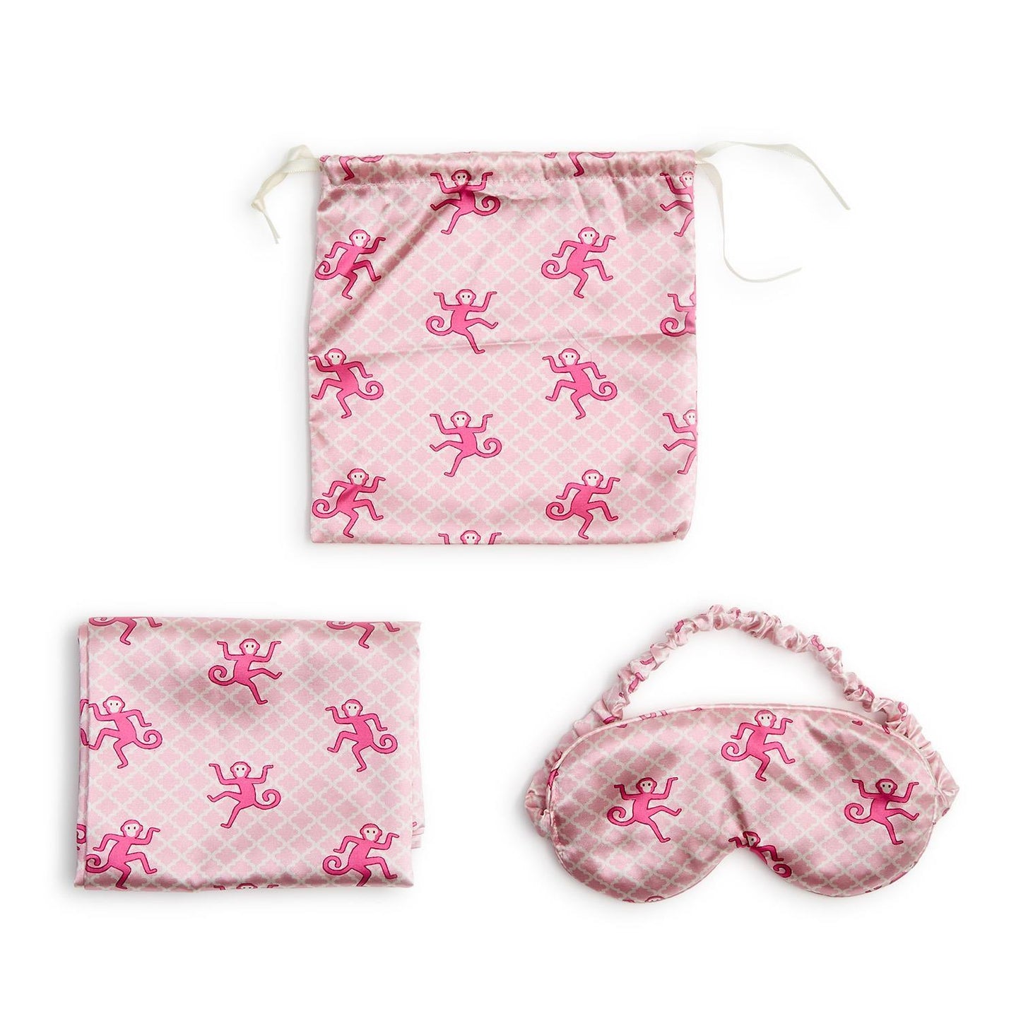 Monkey Pillowcase & Eye Mask Set