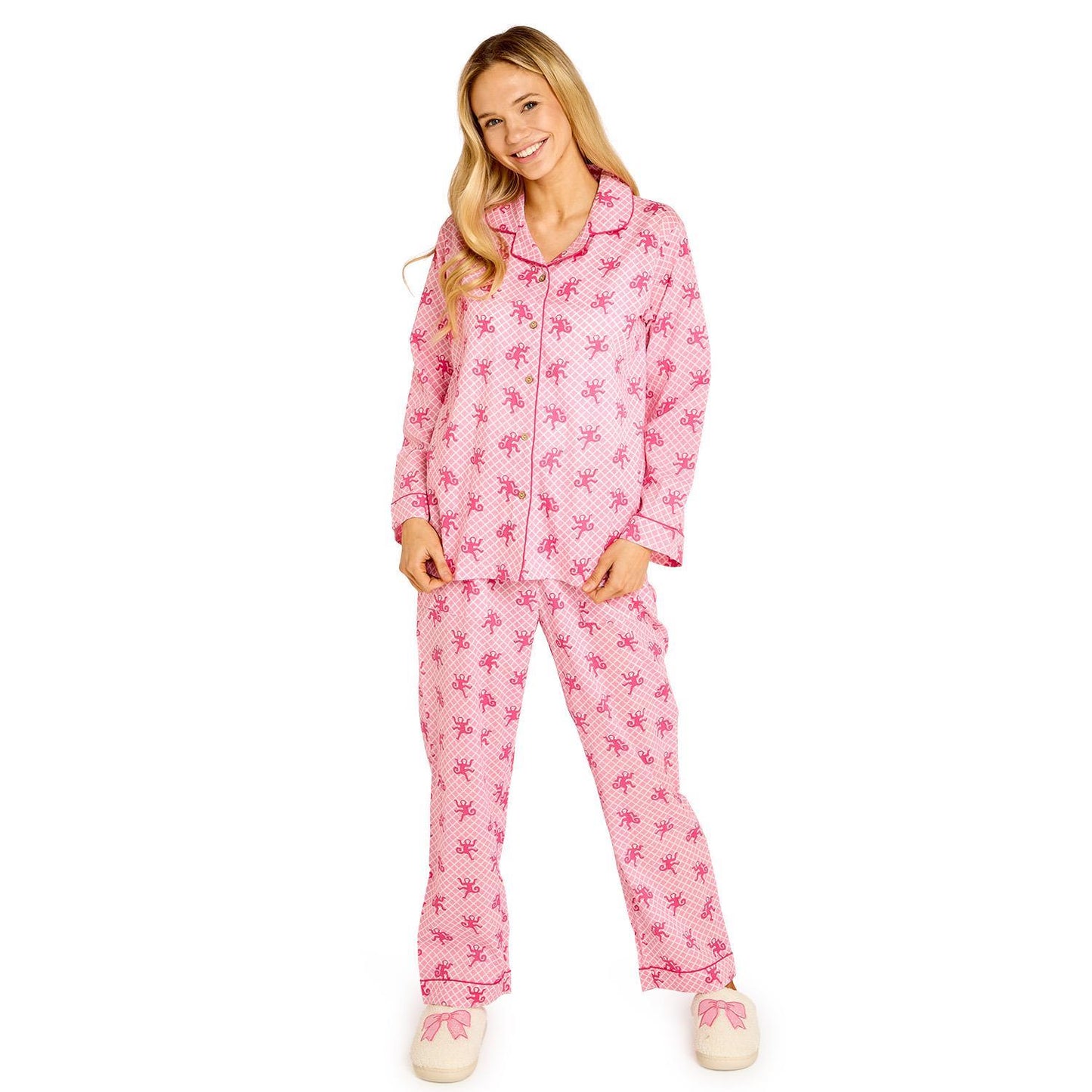 Happy Monkey Printed PJ's