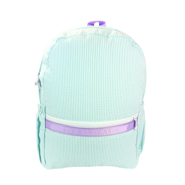 Seersucker Medium Backpack w/pockets