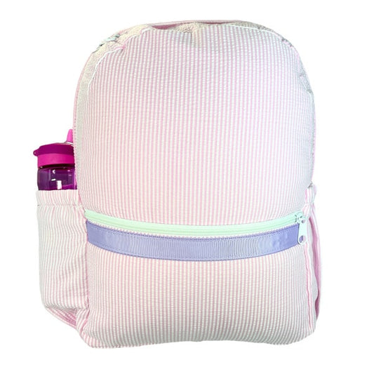 Seersucker Medium Backpack w/pockets