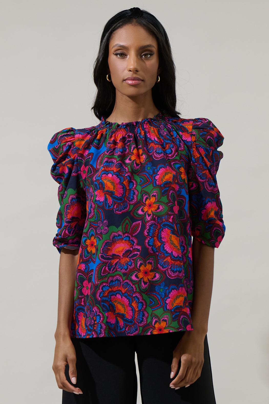 Raveena Midnight Floral Top