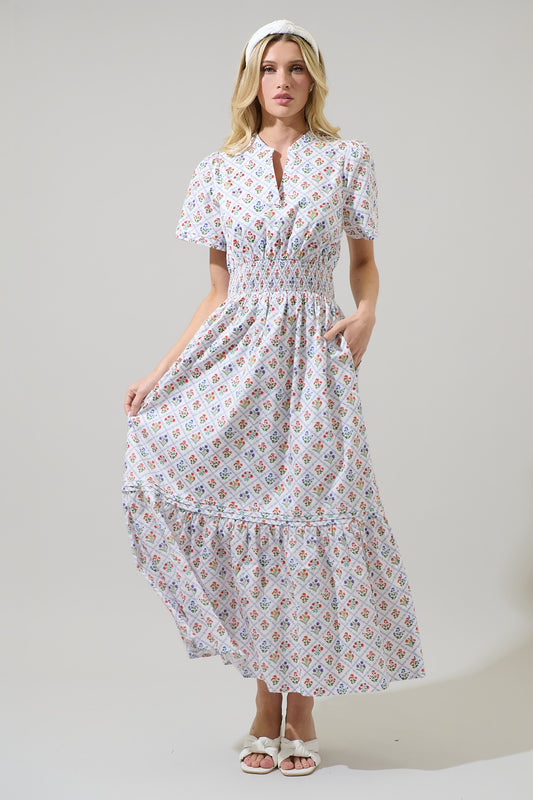 Lara Floral Belraj Poplin Maxi Dress