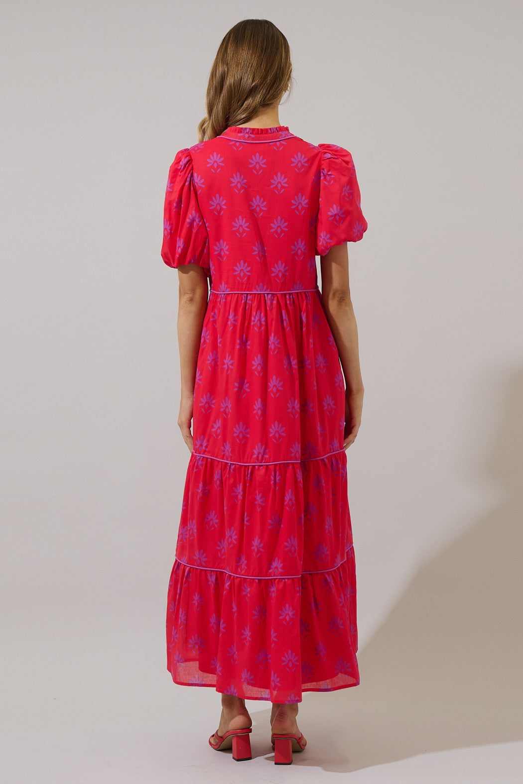 Delmas Floral Tiered Maxi Dress
