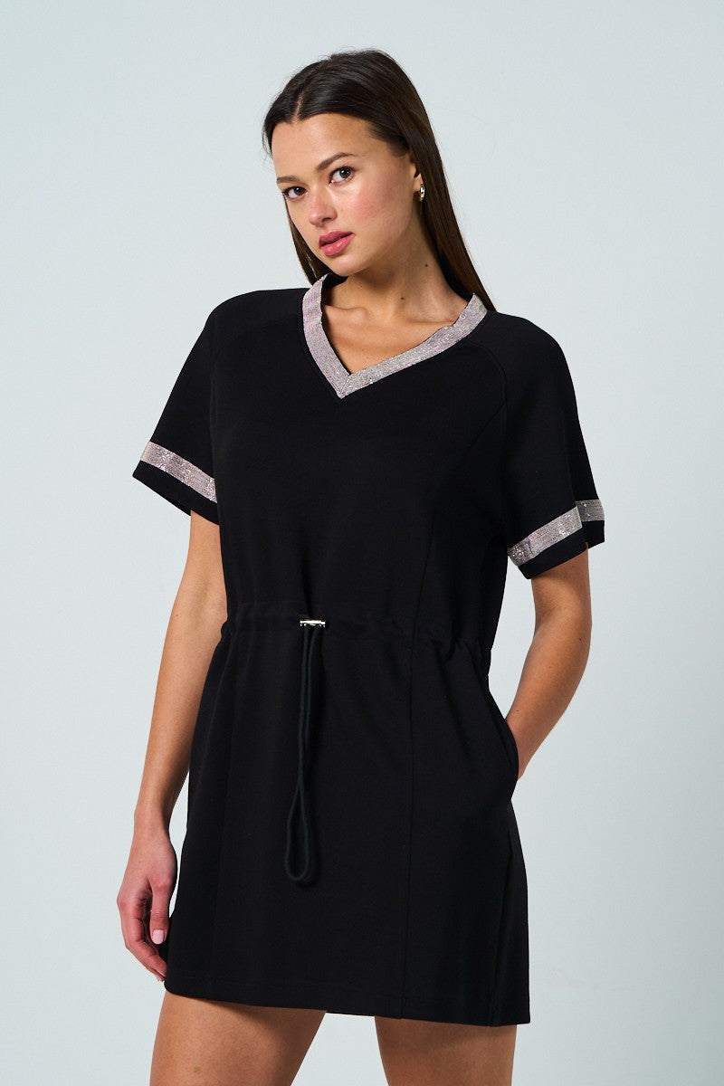 Silver Trim Knit Dress