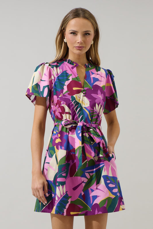 Blain Tropics Shift Mini Dress
