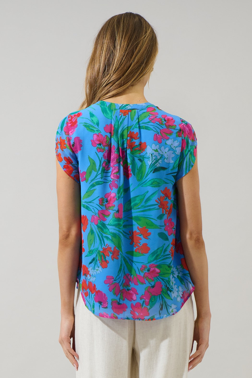 Finy Floral Pleated Blouse