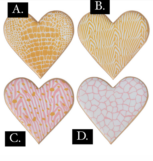 Enameled heart dish