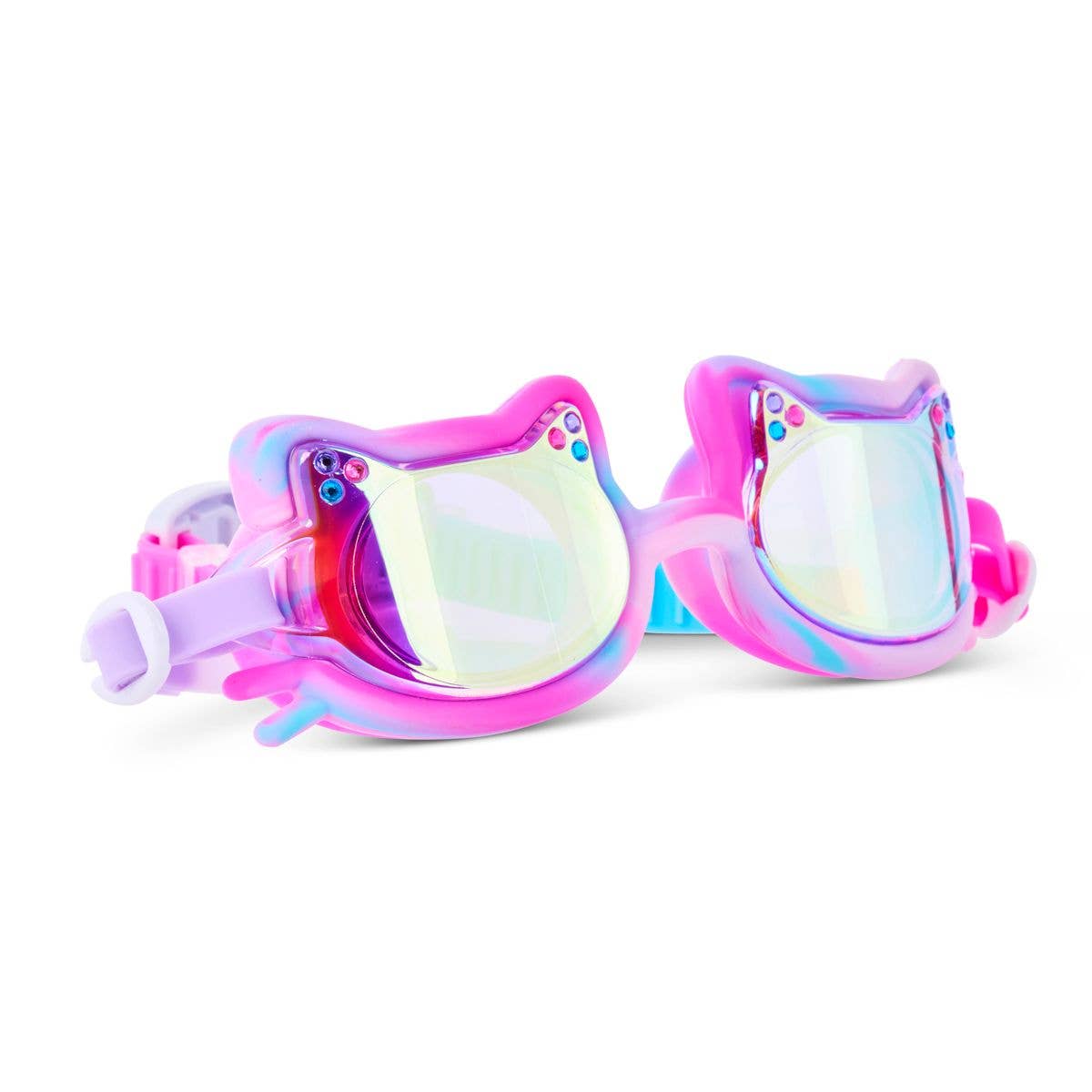 *NEW* Tie-Dye Tabby Flexible Cat Frame Kids' Swim Goggle