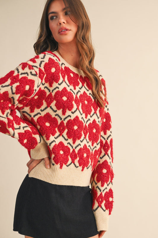 Flower Sweater Top