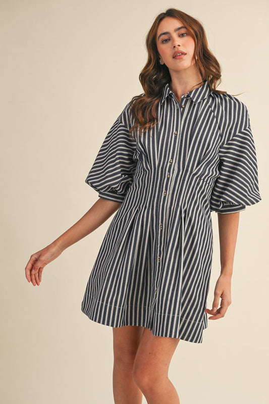 Denim Blue Stripe Dress