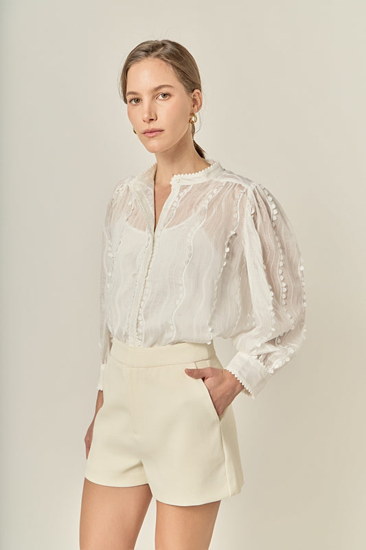 Heart Trim Blouse EF