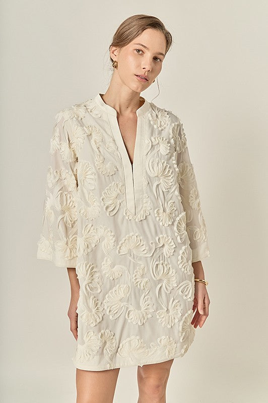 Shell Collar Mini Dress