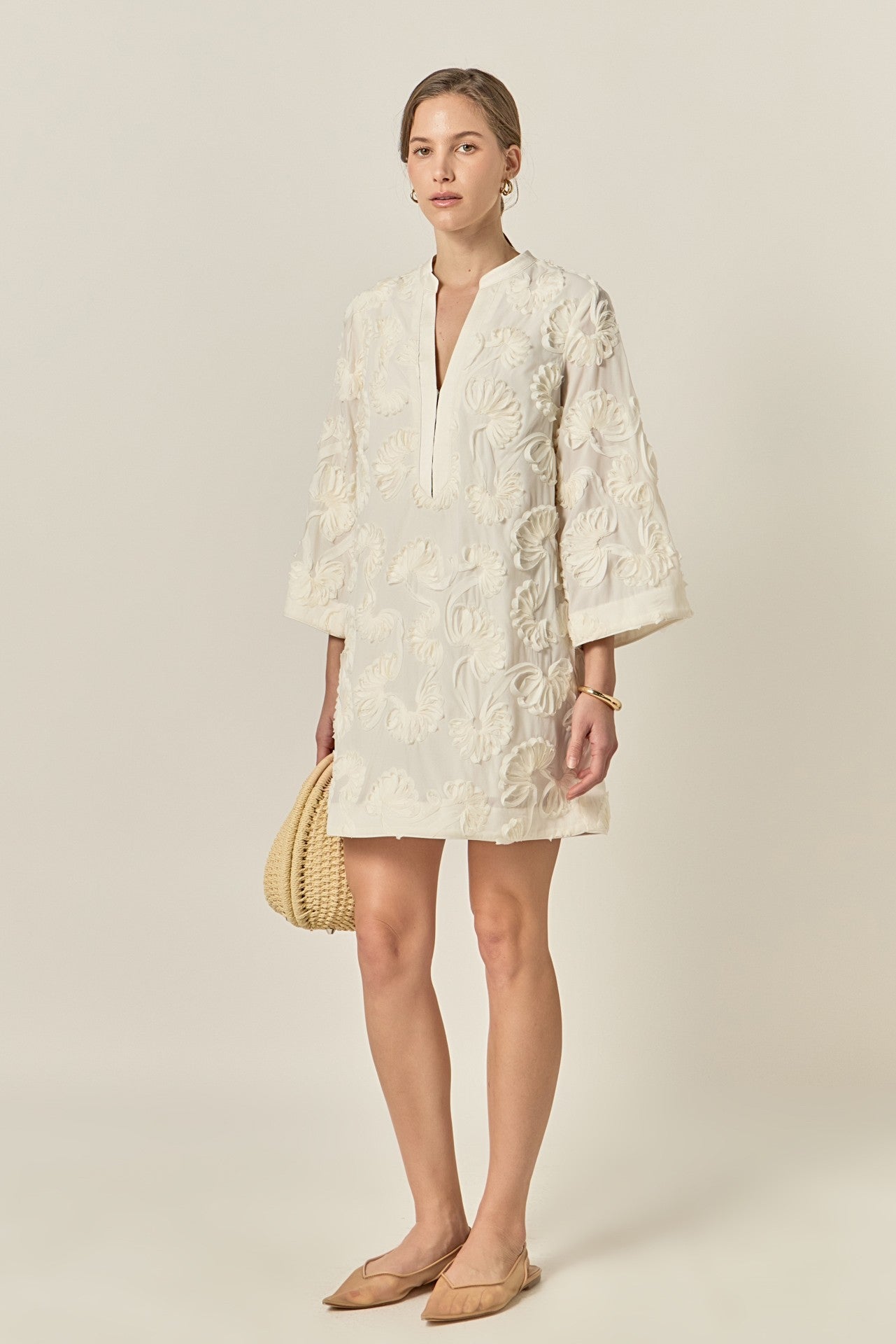 Shell Collar Mini Dress