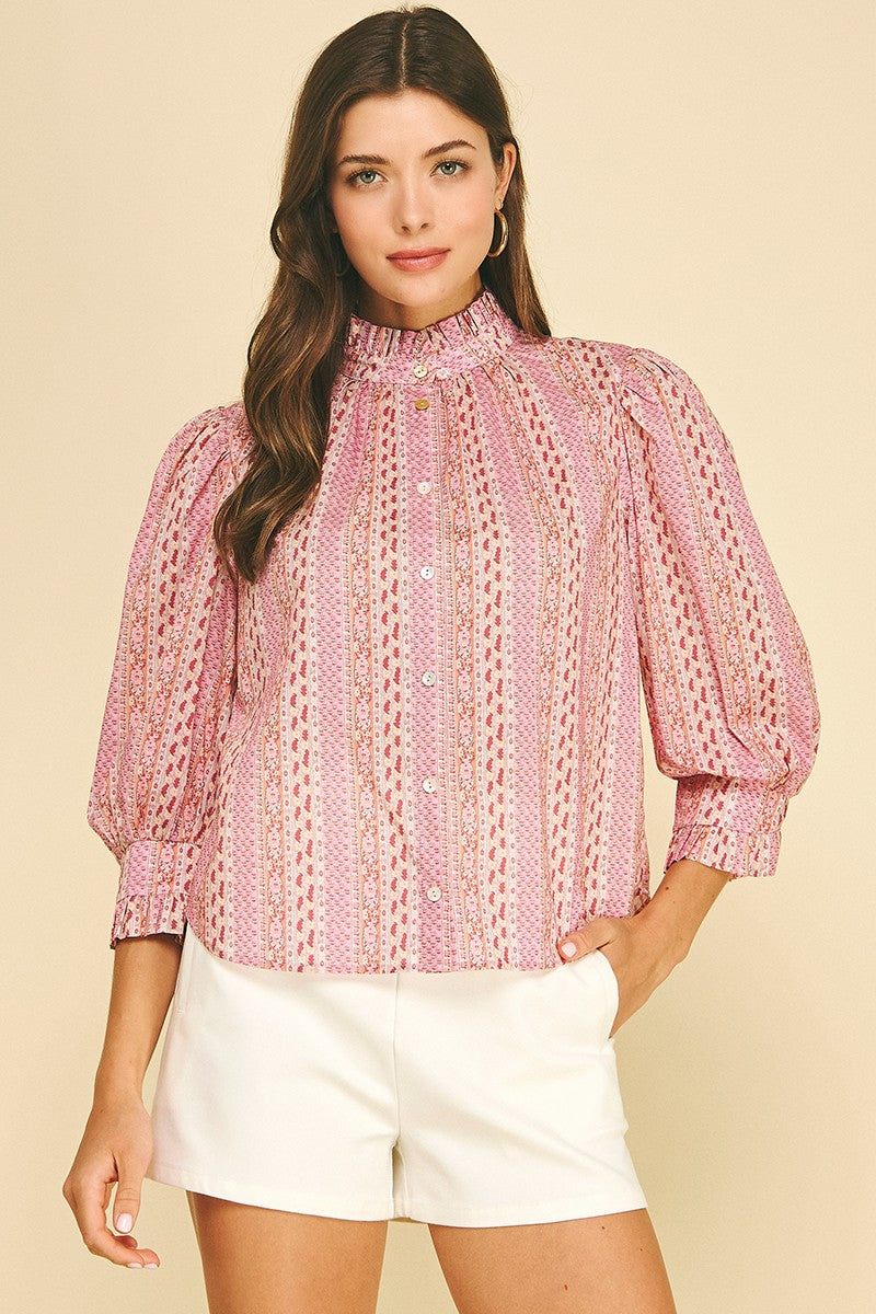 Floral Botanical Print Blouse