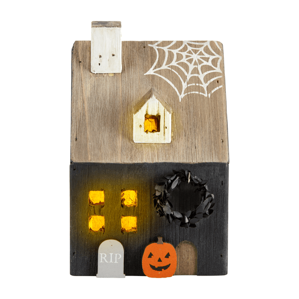 LED wooden haunted house