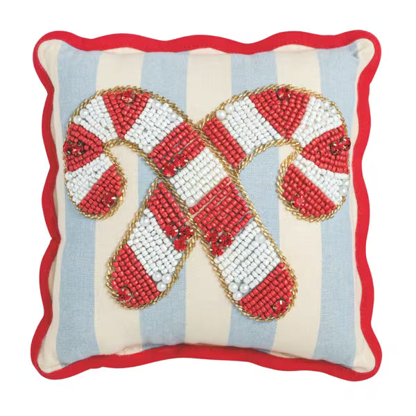 Mini Christmas Beaded Pillow