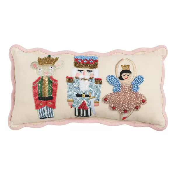Mini Christmas Beaded Pillow
