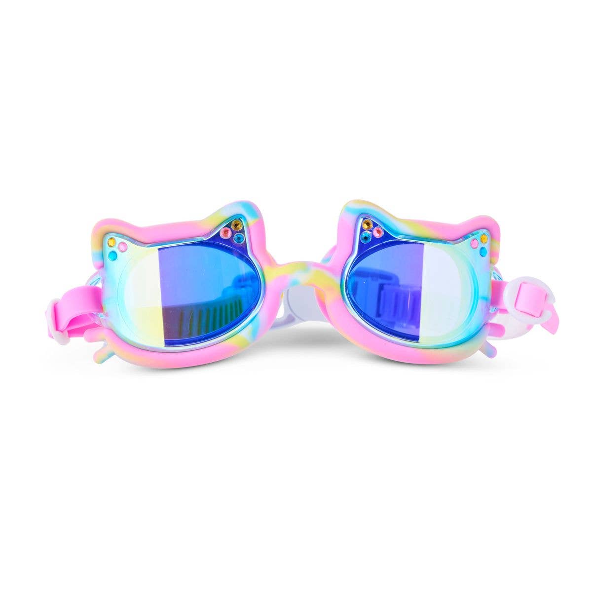 *NEW* Tie-Dye Tabby Flexible Cat Frame Kids' Swim Goggle