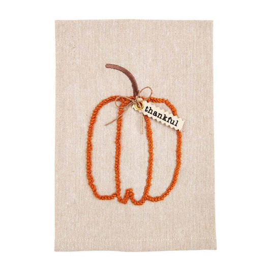 fall knotted tea towel