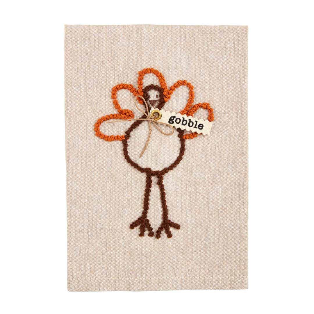 fall knotted tea towel