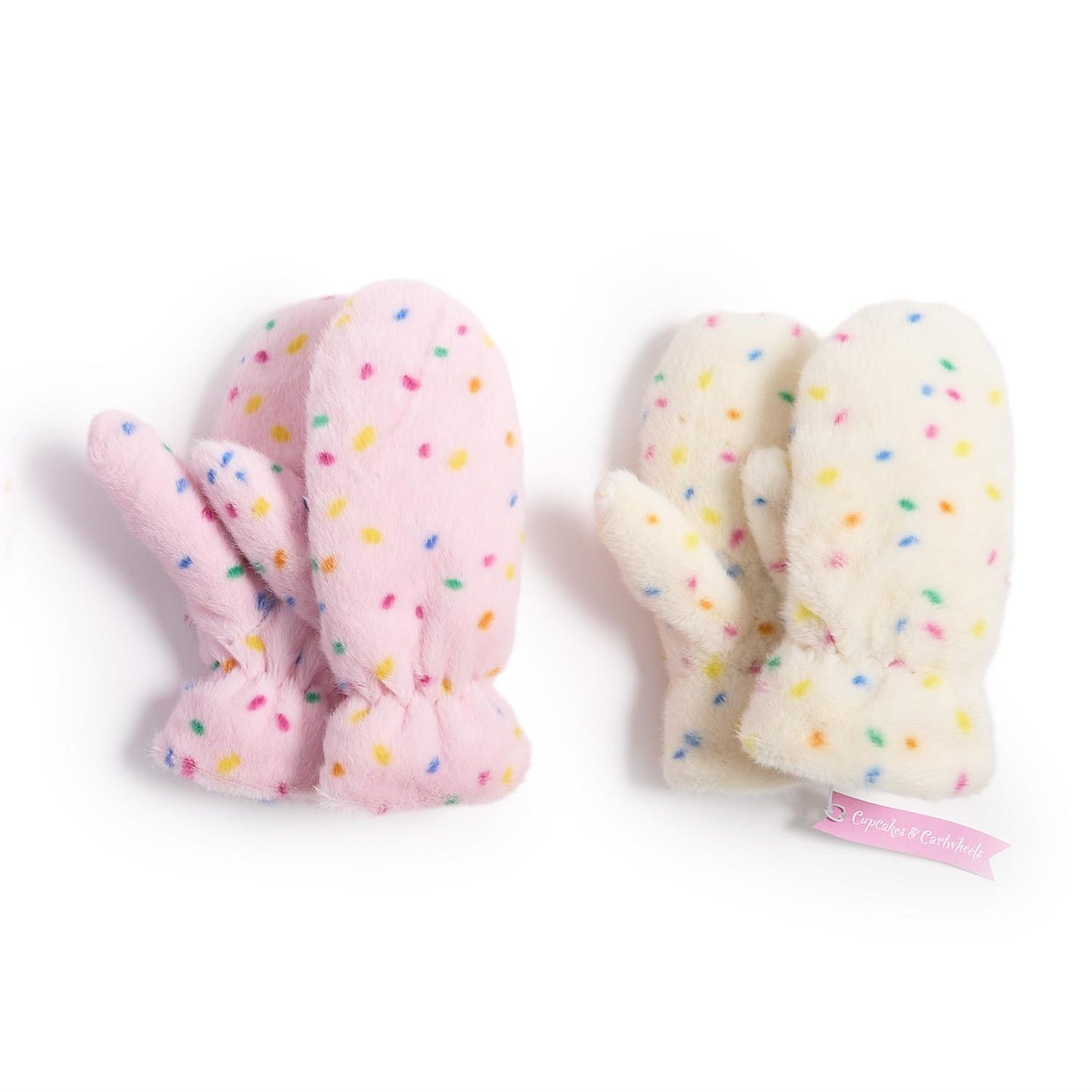 Sprinkles Faux Fur Mittens