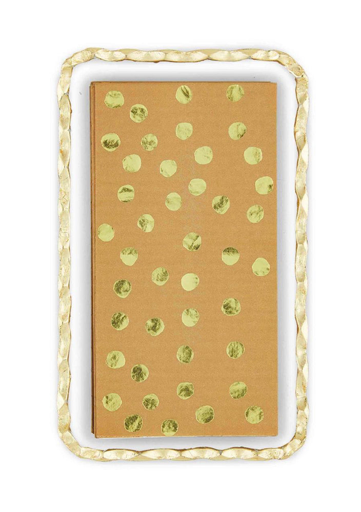 Glass gold guest napkin set