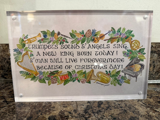 DJ 6 x 9 Acrylic Frame Trumpets