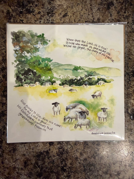 DJ 5x5 Psalm 100 Print