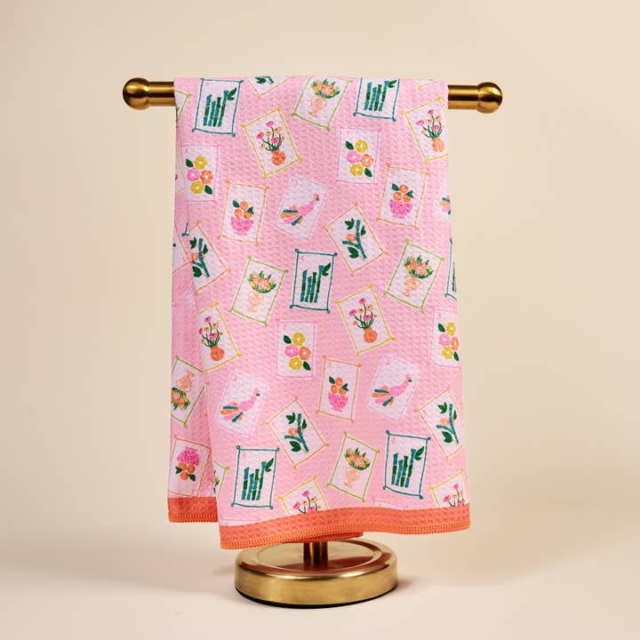 Waffle Tea Towel–It's Mahj Time