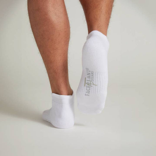 Men's White Bamboo Ankle Sock