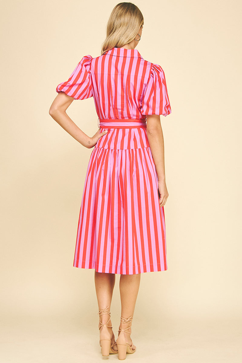 Striped Midi Dress
