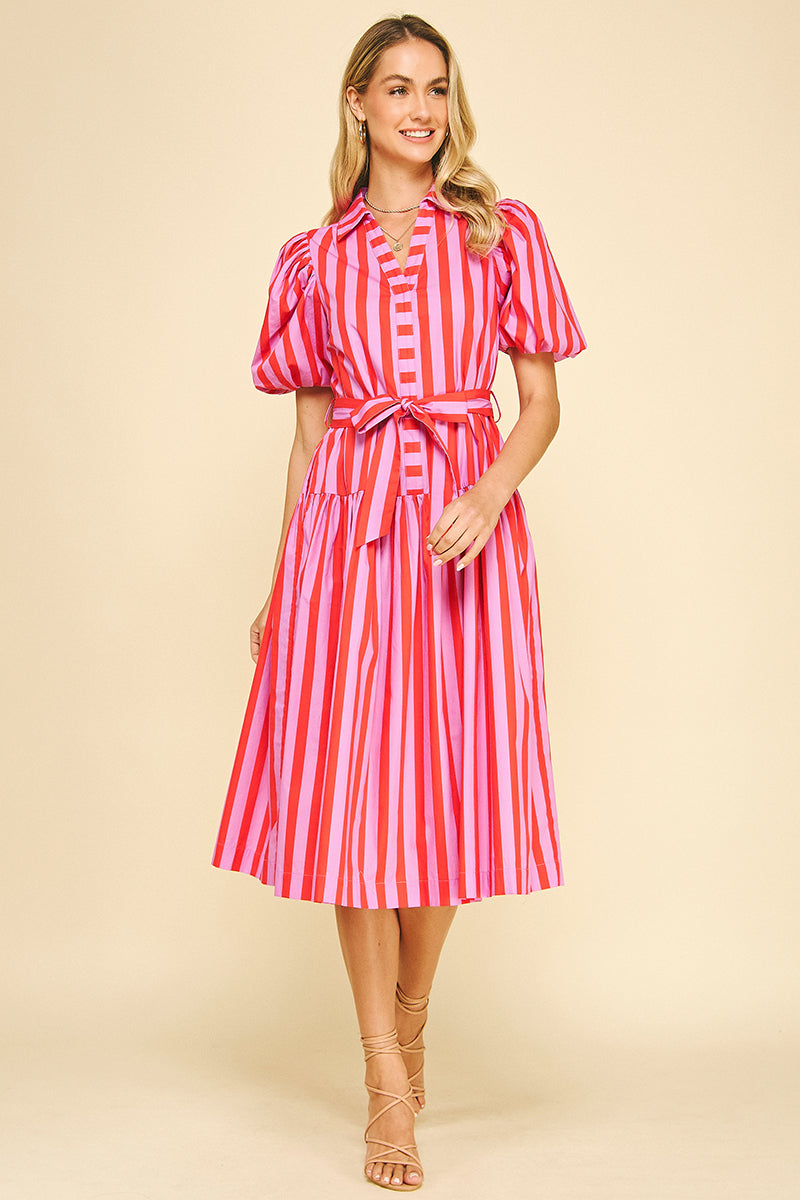 Striped Midi Dress
