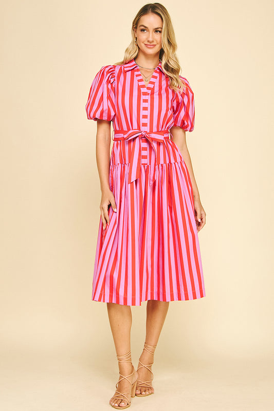 Striped Midi Dress
