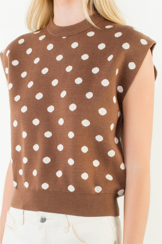 Sleeveless Polka Dot Top
