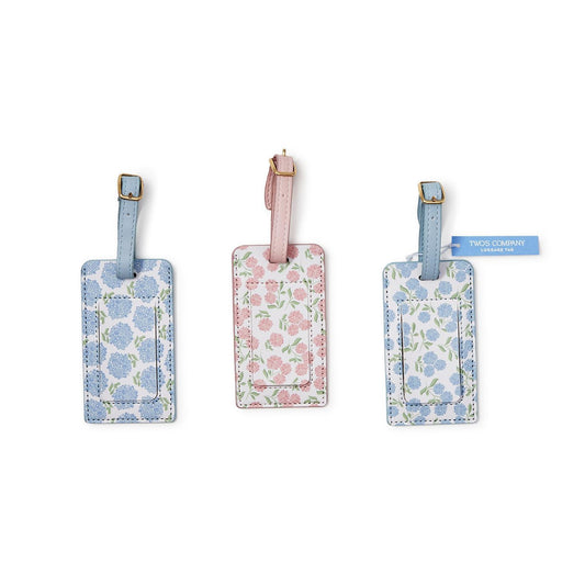 Hydrangea Print Luggage Tag