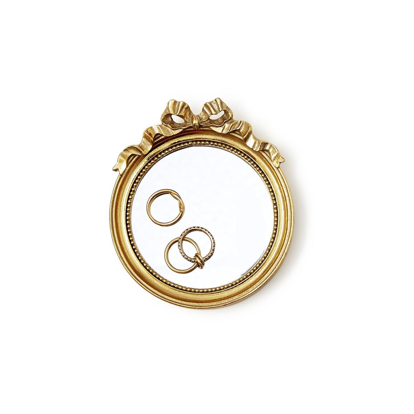 Round Mirror Trinket w/ Accent Bow