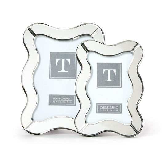5x7 Scalloped Cut Mirror Photo Frame