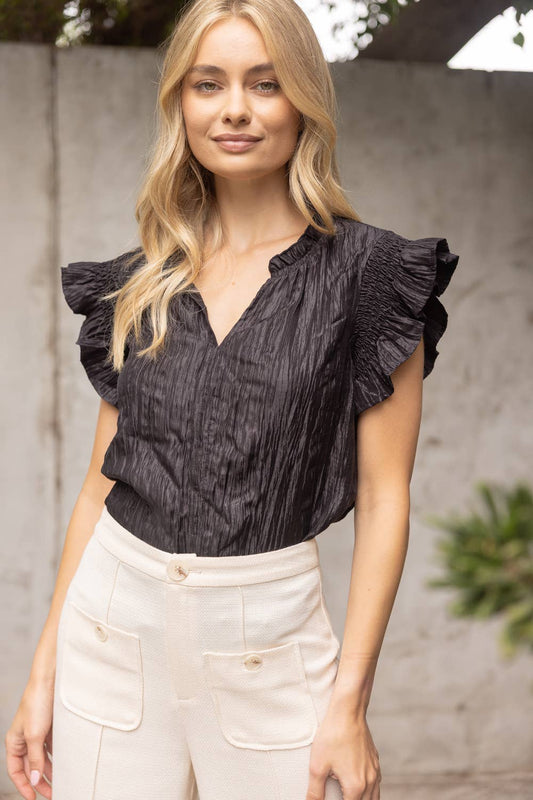 Crinkle Textured Top