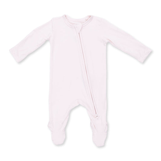 Solid Mauve Morn Zipper Footie