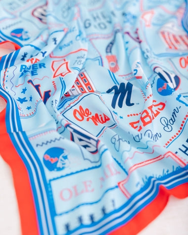 Ole Miss Silk Scarf