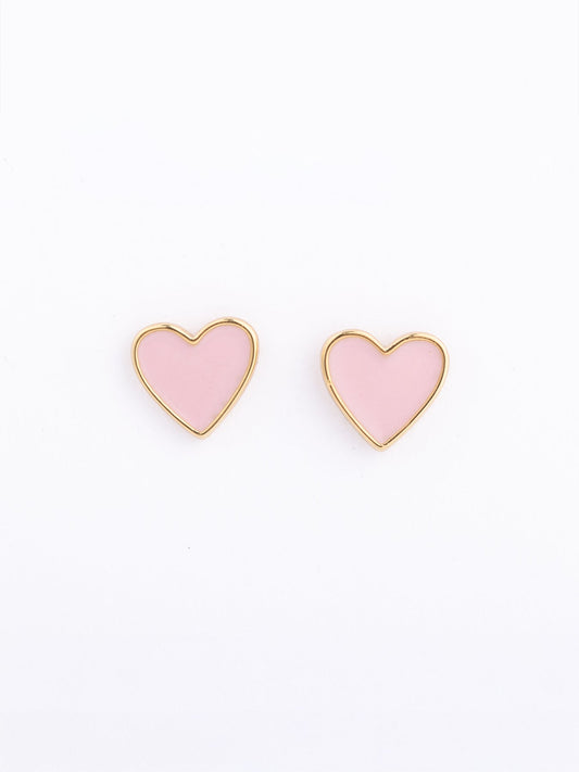 Pink Heart Earrings