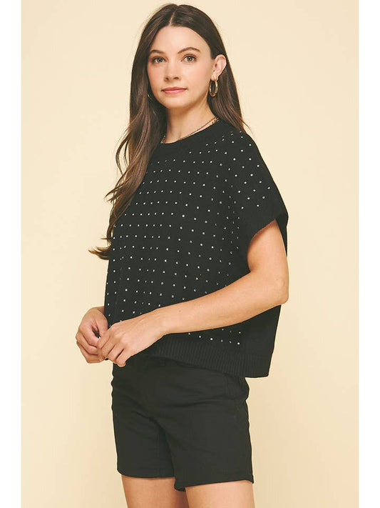 Stone Embroidered Sweater